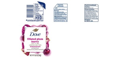 Label (Dove Frosted Plum Berry Antiperspirant Deodorant Stick   Label)